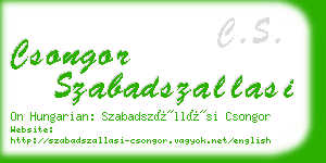 csongor szabadszallasi business card